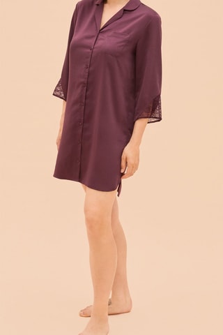 Chemise de nuit Pilar - Bordeaux