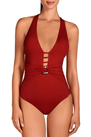 Maillot 1 pièce coques - Terracotta - Dolores Cortés