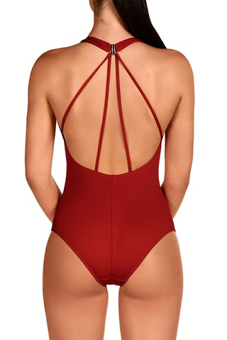 Maillot 1 pièce coques - Terracotta - Dolores Cortés