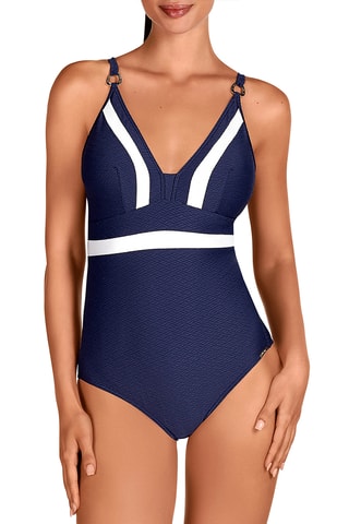 Maillot 1 pièce coques - Bleu marine - Dolores Cortés