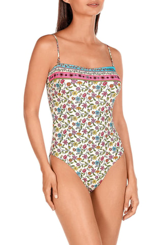 Maillot 1 pièce coques - Blanc - Dolores Cortés