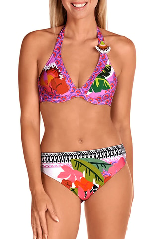 Maillot 2 pièces coques taille haute - Rose - Dolores Cortés