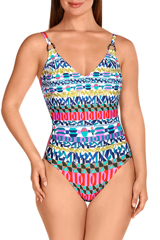 Maillot 1 pièce coques - Bleu marine - Dolores Cortés