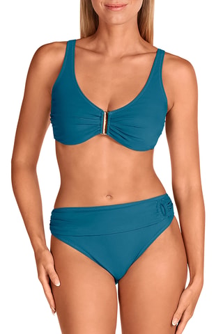 Maillot 2 pièces taille haute - Bleu pétrole - Dolores Cortés