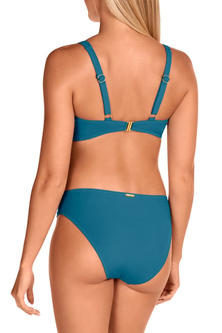 Maillot 2 pièces taille haute - Bleu pétrole - Dolores Cortés