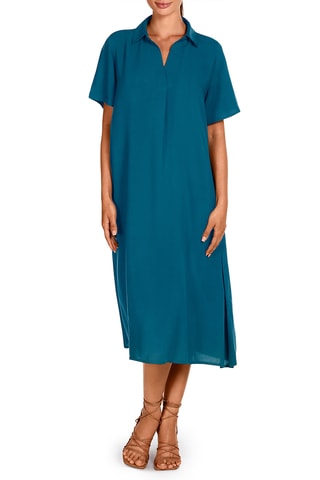 Robe de plage - Bleu pétrole - Dolores Cortés