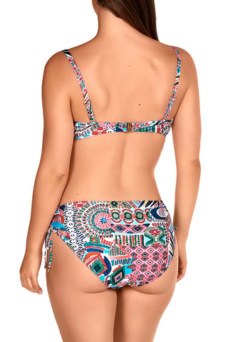 Maillot 2 pièces taille haute - Vert et rouge - Dolores Cortés