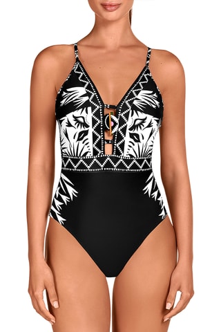 Maillot 1 pièce coques - Noir - Dolores Cortés