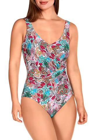 Maillot 1 pièce - Rouge et vert - Dolores Cortés