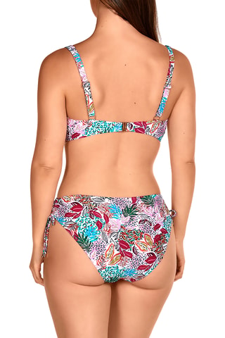 Maillot 2 pièces taille haute - Rouge et vert - Dolores Cortés