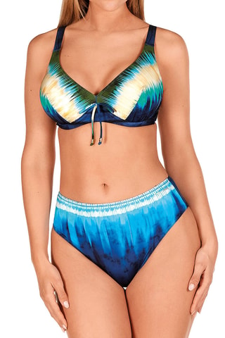 Maillot 2 pièces dip and dye coques - Bleu - Dolores Cortés