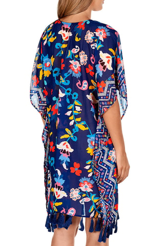 Caftan de plage - Bleu marine - Dolores Cortés