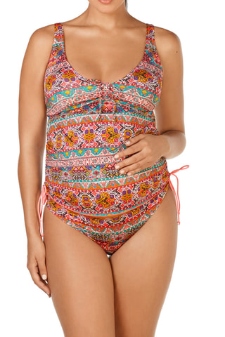 Tankini de maternité coques - Marron - Dolores Cortés