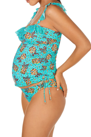 Tankini de maternité coques - Turquoise - Dolores Cortés