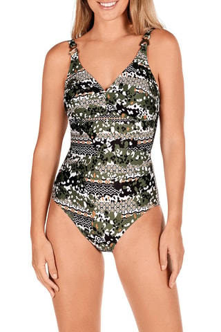 Maillot 1 pièce coques - Vert foncé - Dolores Cortés