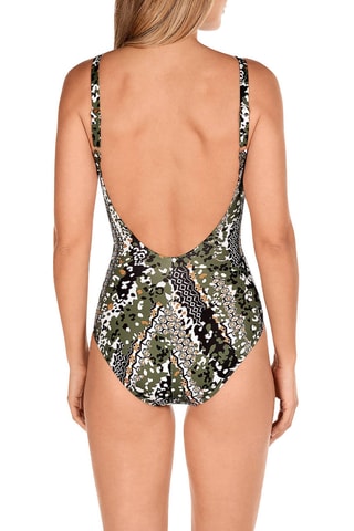 Maillot 1 pièce coques - Vert foncé - Dolores Cortés