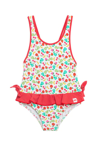 Maillot 1 pièce - Blanc et rouge - DC-Kids Dolores Cortés