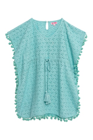 Caftan en broderie anglaise - Turquoise - DC-Kids Dolores Cortés