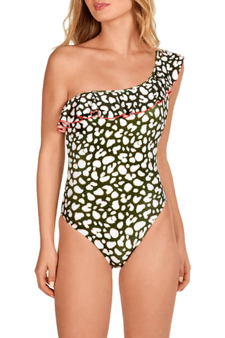 Maillot 1 pièce coques - Vert foncé - Lola