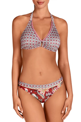 Maillot 2 pièces coques taille haute - Rouge brique - Dolores Cortés