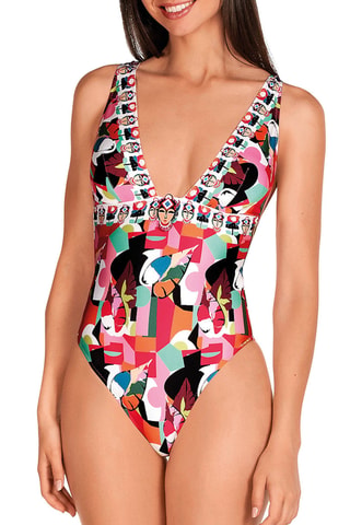 Maillot 1 pièce coques - Rose - Dolores Cortés