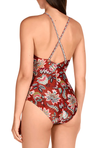 Maillot 1 pièce coques - Rouge brique - Dolores Cortés