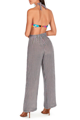 Pantalon ample de plage taille haute - Noir - Dolores Cortés