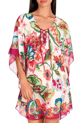 Caftan de plage - Blanc - Dolores Cortés