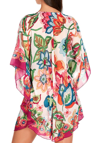 Caftan de plage - Blanc - Dolores Cortés