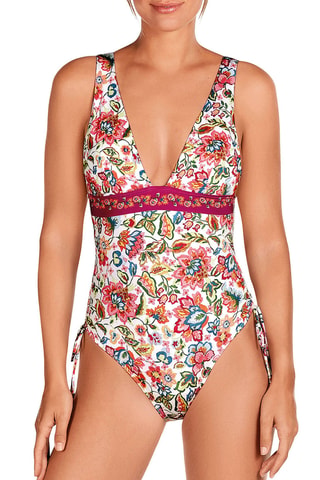 Maillot 1 pièce coques - Blanc - Dolores Cortés