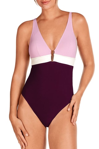 Maillot 1 pièce coques - Violet - Dolores Cortés