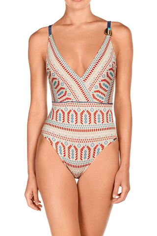 Maillot 1 pièce coques - Bleu clair - Dolores Cortés