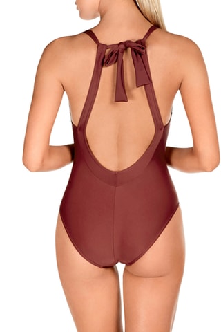 Maillot 1 pièce coques - Marron foncé - Dolores Cortés