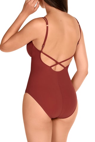 Maillot 1 pièce coques - Marron - Dolores Cortés