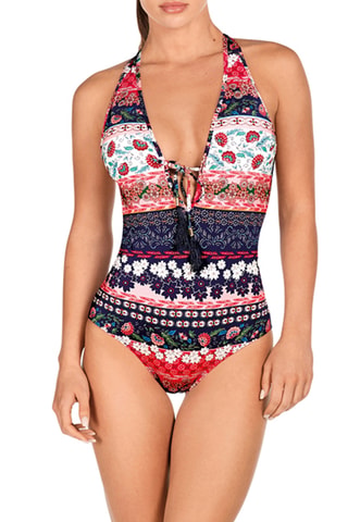 Maillot 1 pièce coques - Bleu - Dolores Cortés