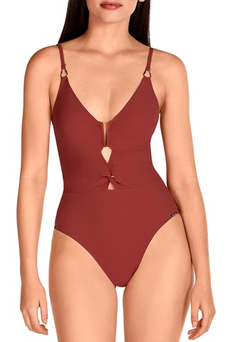 Maillot 1 pièce - Marron - Dolores Cortés