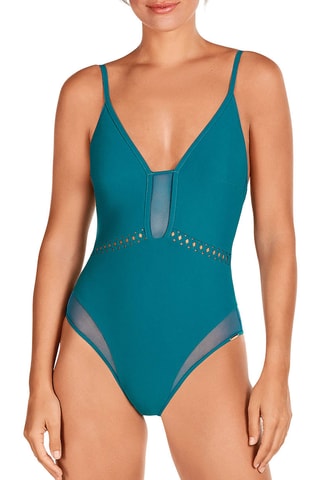 Maillot 1 pièce coques - Vert - Dolores Cortés