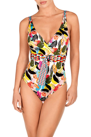 Maillot 1 pièce coques - Blanc - Dolores Cortés