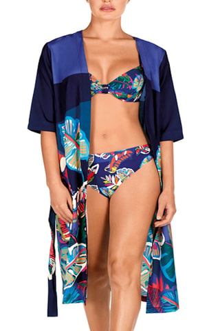 Kimono de plage - Bleu - Dolores Cortés