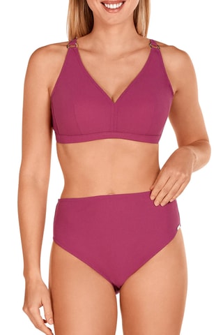 Maillot 2 pièces taille haute - Rose foncé - Dolores Cortés