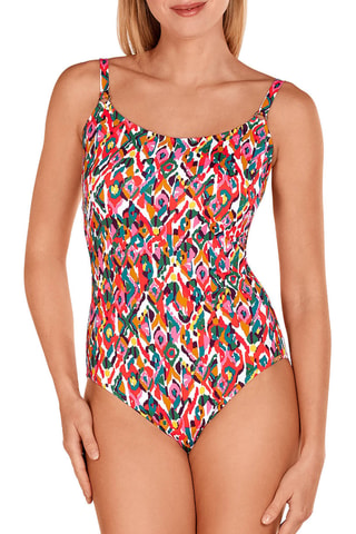 Maillot 1 pièce - Vert et orange - Dolores Cortés