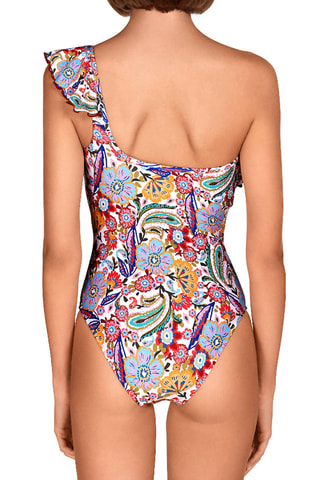 Maillot 1 pièce asymétrique - Rose - Lola