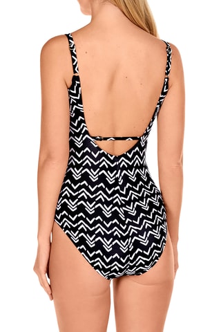 Maillot 1 pièce - Blanc et noir - Dolores Cortés