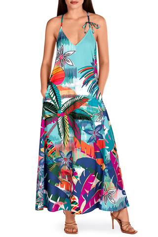 Robe de plage - Turquoise - Dolores Cortés