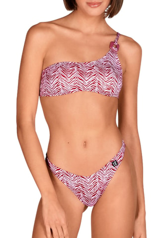 Maillot 2 pièces coques - Rose foncé et blanc - Lola