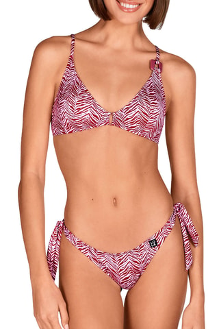 Maillot 2 pièces coques - Rose foncé et blanc - Lola