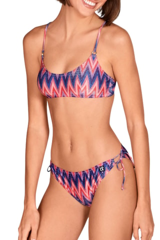 Maillot 2 pièces - Bleu marine et rouge - Lola