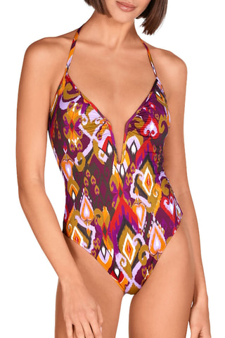 Maillot 1 pièce coques - Bordeaux- Lola