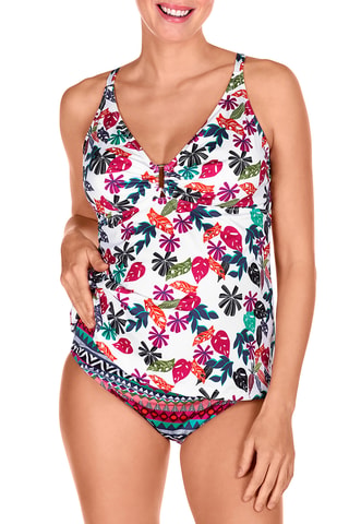 Tankini de maternité coques - Blanc - Dolores Cortés