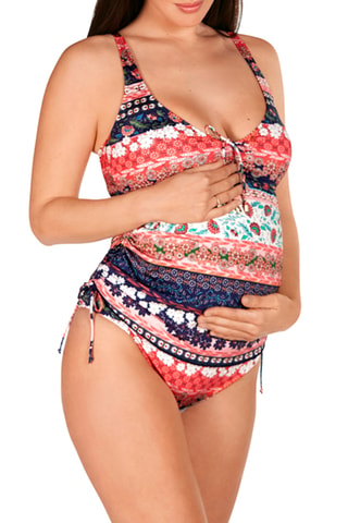 Tankini de maternité coques - Rouge - Dolores Cortés